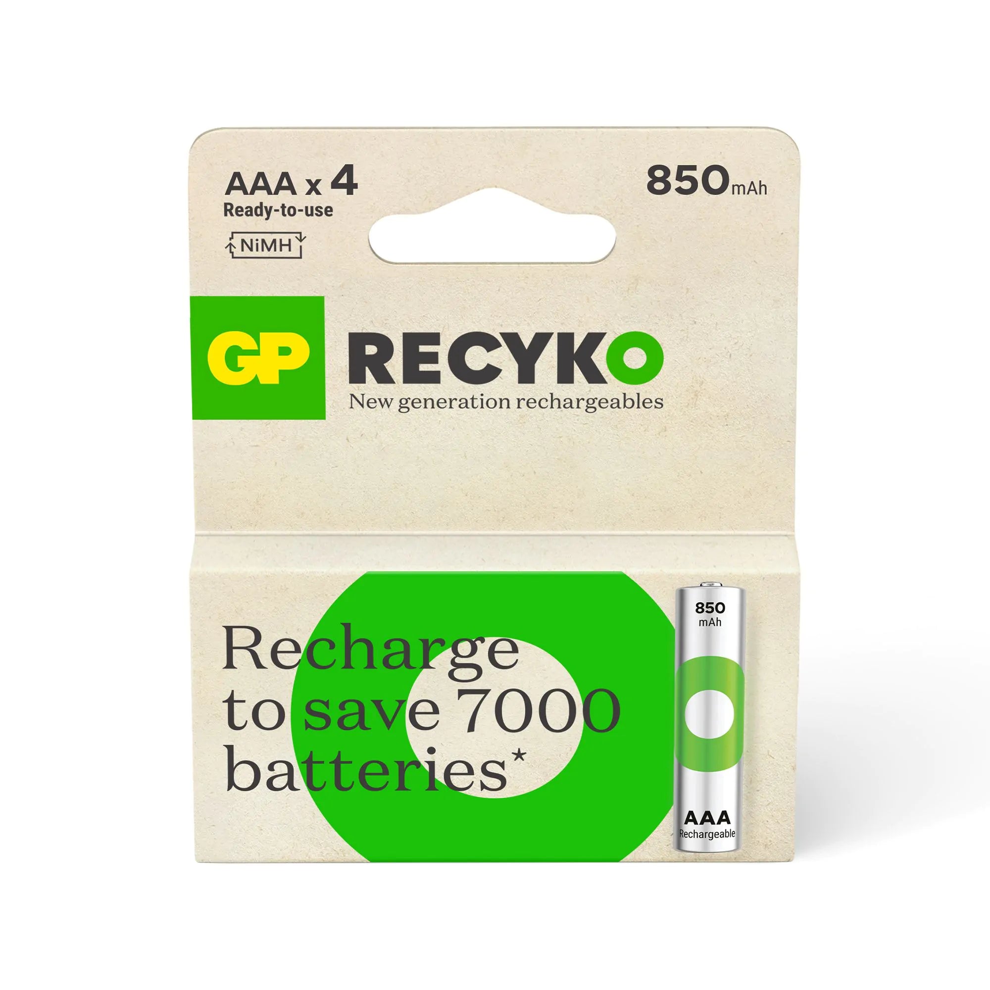 GP RECYKO Piles rechargeables AAA