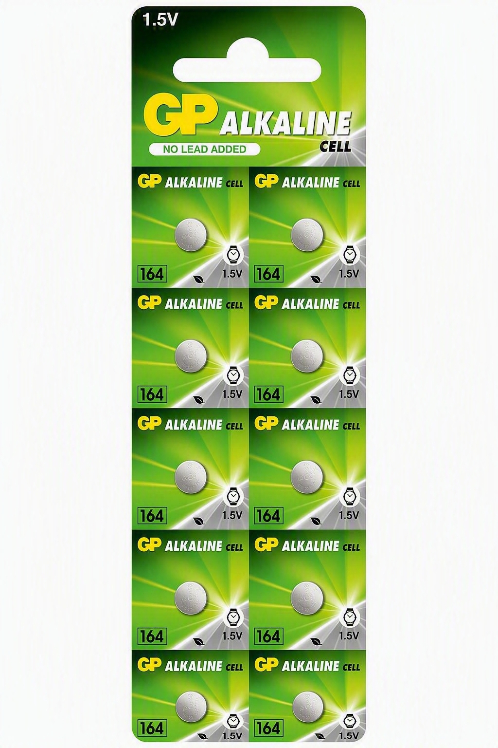 GP 164 Pile bouton alcaline 10 pièces