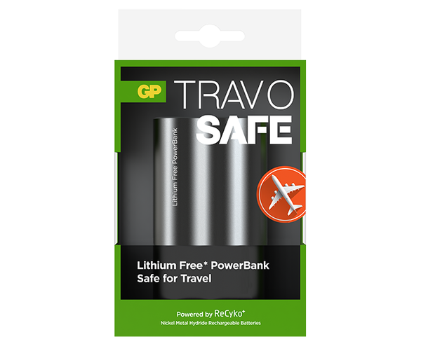 GP Trav-O-Safe Lithium Free PowerBank