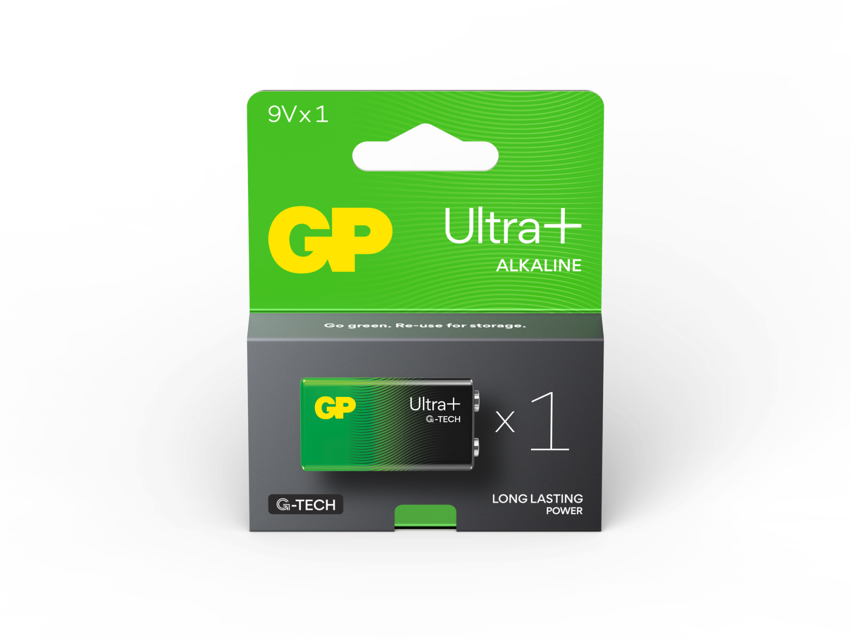 GP Ultra+ Alkaline 9V Batteries