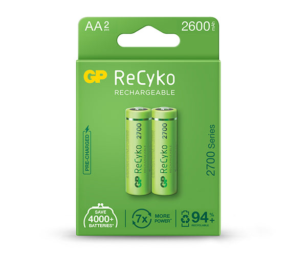 GP ReCyko battery 2600mAh AA (2700Series, 2 battery pack)