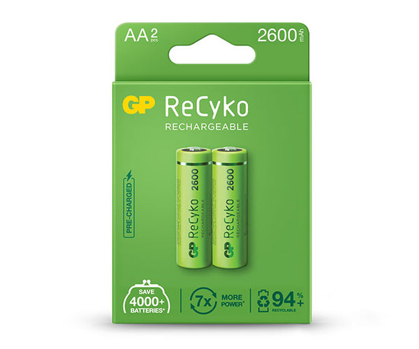 GP ReCyko battery 2600mAh AA (2 battery pack)