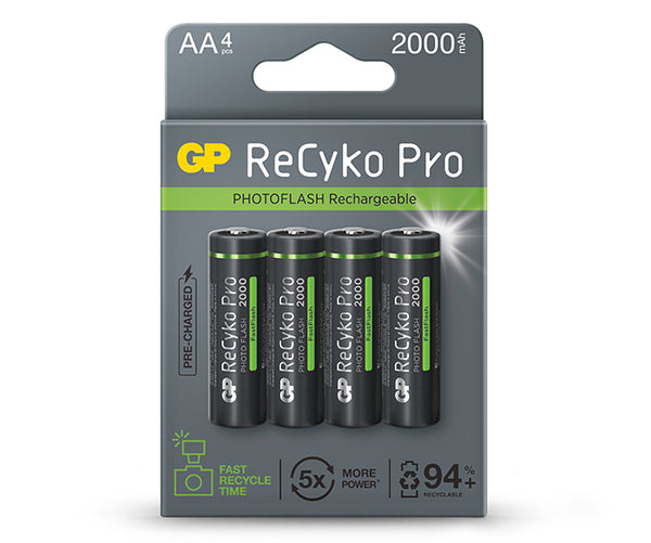 GP ReCyko Pro Photoflash battery 2000mAh AA (4 battery pack)