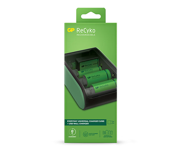 GP ReCyko Everyday Universal Charger B631 with Wall Charger (GS plug)