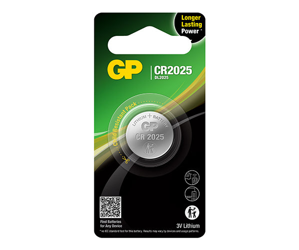 GP CR2025 3V Lithium Button Cell Battery